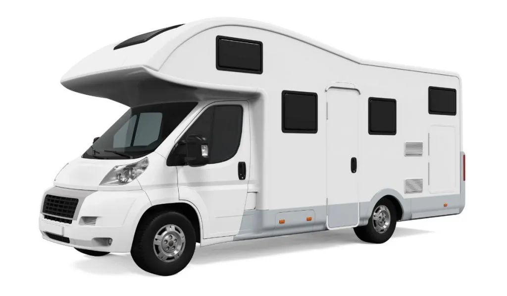 Camper voor 4-6 personen, zijaanzicht