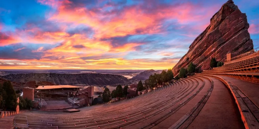 Red Rocks Amphitheatre at Sunrise, near Denver Colorado